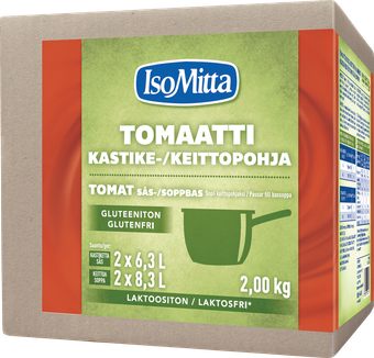 IsoMitta laktoositon gluteeniton tomaatti kastike-/keittopohja 2x1kg